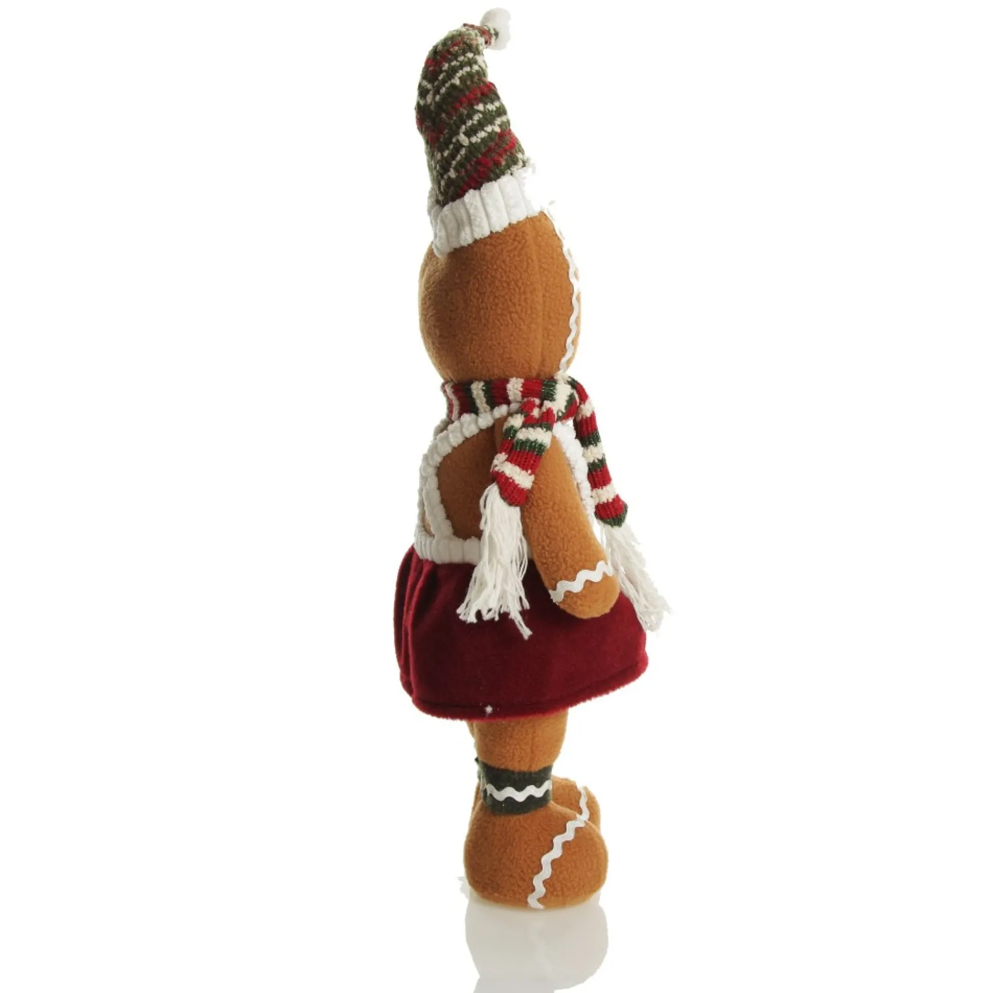Cuddly Plush Standing Girl Gingerbread Christmas Ornament Christmas Figurines|