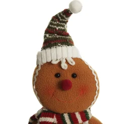 Cuddly Plush Standing Girl Gingerbread Christmas Ornament Christmas Figurines|