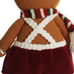 Cuddly Plush Standing Girl Gingerbread Christmas Ornament Christmas Figurines|