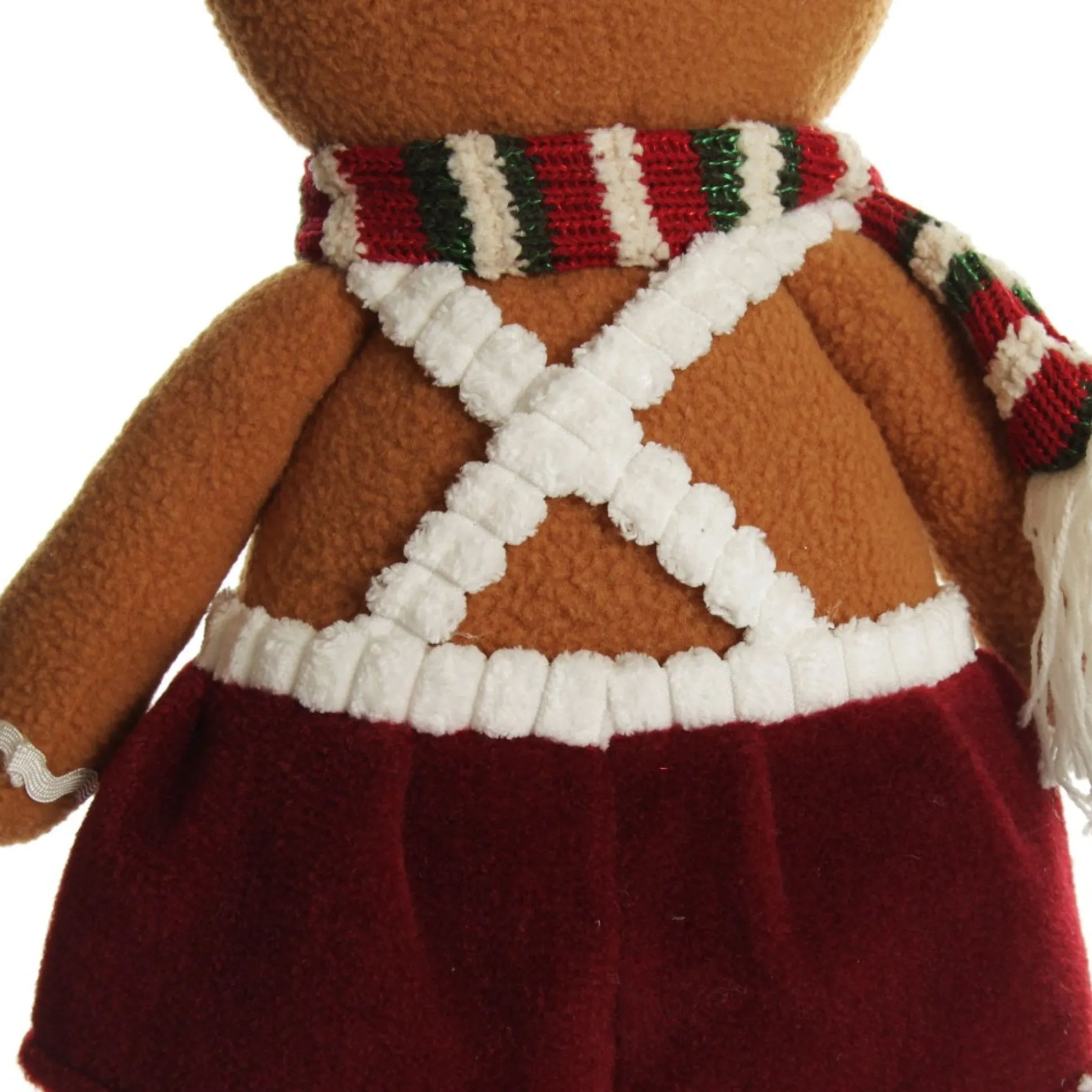 Cuddly Plush Standing Girl Gingerbread Christmas Ornament Christmas Figurines|