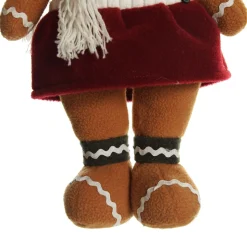 Cuddly Plush Standing Girl Gingerbread Christmas Ornament Christmas Figurines|