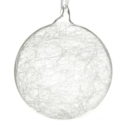 Customised Large Clear Glass Logo Decal Bauble Corporate Logo Baubles|