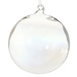 Customised Large Clear Glass Logo Decal Bauble Corporate Logo Baubles|