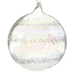Customised Large Clear Glass Logo Decal Bauble Corporate Logo Baubles|