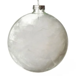 Customised Large Clear Glass Logo Decal Bauble Corporate Logo Baubles|