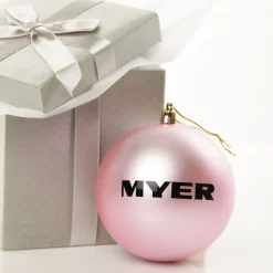 Customised Large Shatterproof Logo Decal Bauble - 10cm Corporate Logo Baubles|