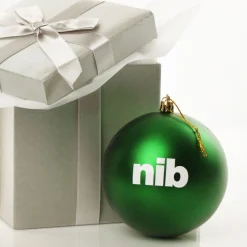 Customised Large Shatterproof Logo Decal Bauble - 10cm Corporate Logo Baubles|