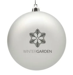 Customised Shatterproof Printed Logo Bauble - 10cm Corporate Logo Baubles|