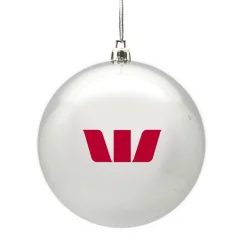 Customised Shatterproof Printed Logo Bauble - 8cm Corporate Logo Baubles|