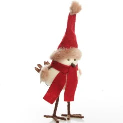 Cute Christmas Bird with Red Hat and Scarf Christmas Birds And Animals|