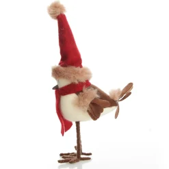 Cute Christmas Bird with Red Hat and Scarf Christmas Birds And Animals|