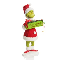 D56 Possible Dreams - Beware! A Grinch Lives Here Christmas Ornament Christmas Figurines|