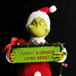 D56 Possible Dreams - Beware! A Grinch Lives Here Christmas Ornament Christmas Figurines|