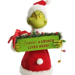 D56 Possible Dreams - Beware! A Grinch Lives Here Christmas Ornament Christmas Figurines|