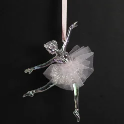 Dancing Ballerina Tree Decoration with Pink Tulle TuTu Christmas Tree Decorations|