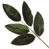 Dark Green Velvet Leaf Spray with Gold Highlights Christmas Sprays|
