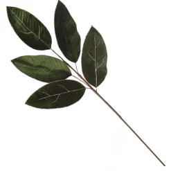 Dark Green Velvet Leaf Spray with Gold Highlights Christmas Sprays|