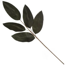 Dark Green Velvet Leaf Spray with Gold Highlights Christmas Sprays|