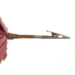 Dark Pink Velvet Poinsettia Flower Clip with Glitter Trim Christmas Flowers|