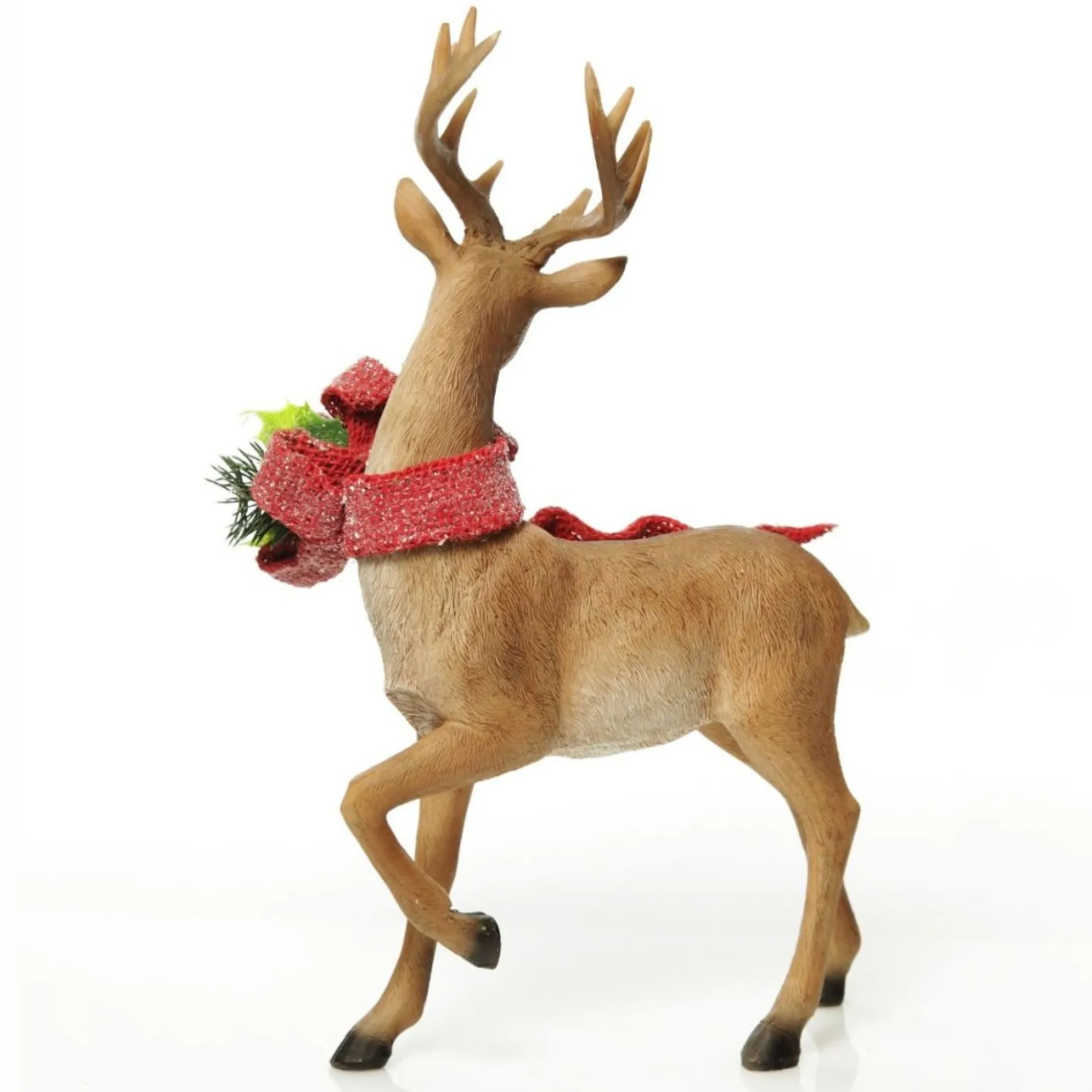 Deer Ornament with Red Bow - Right Christmas Birds And Animals|