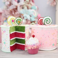 Delicious Pink Velvet Layered Cake Christmas Decoration Christmas Tree Decorations|