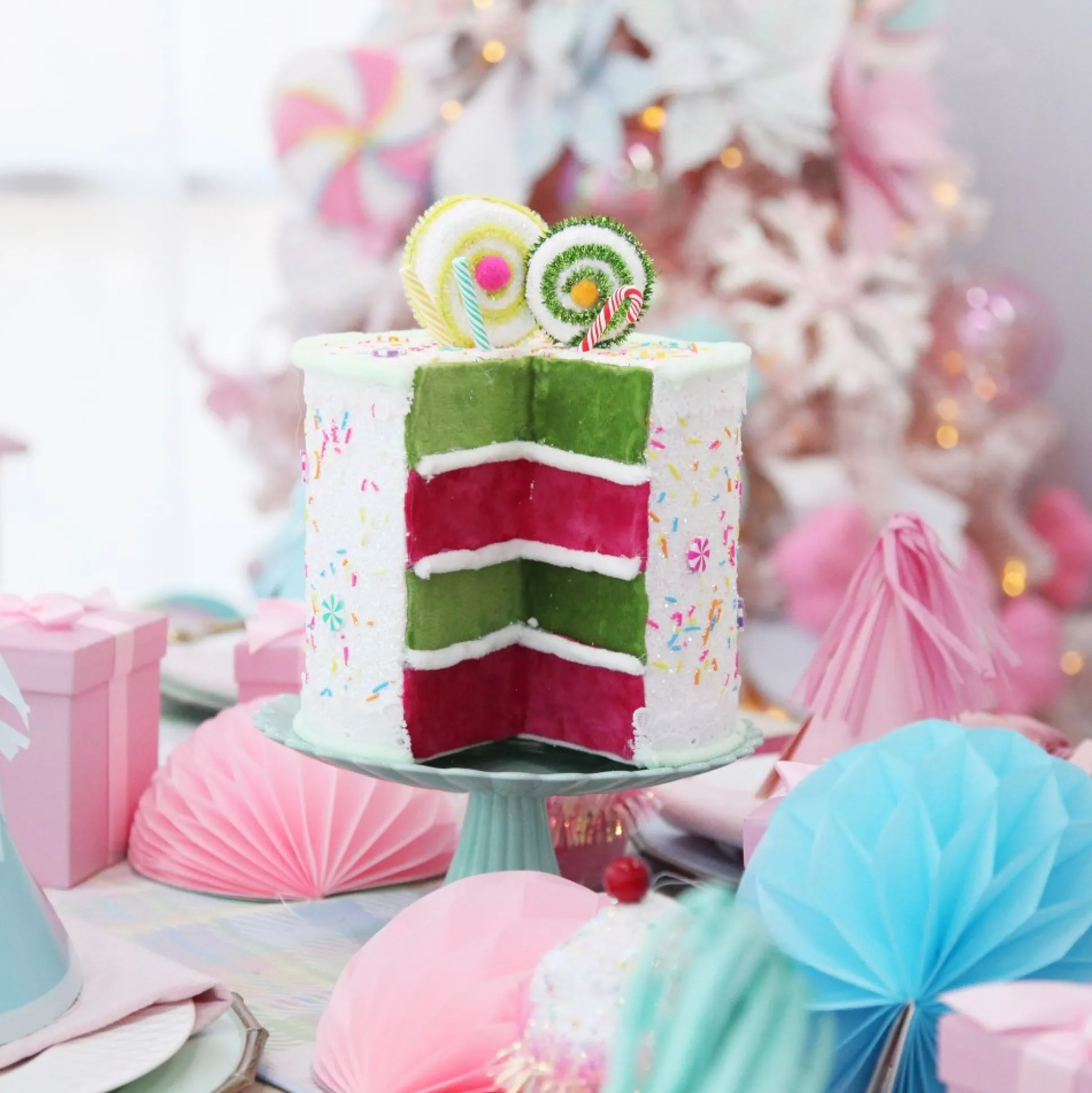 Delicious White Layered Cake Christmas Decoration Christmas Tree Decorations|
