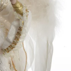 Deluxe Charming Gold and Ivory Lace Angel Tree Topper Ornament Tree Toppers|