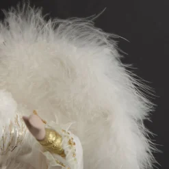 Deluxe Charming Gold and Ivory Lace Angel Tree Topper Ornament Tree Toppers|