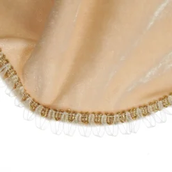 Deluxe Charming Gold and Ivory Lace Angel Tree Topper Ornament Tree Toppers|