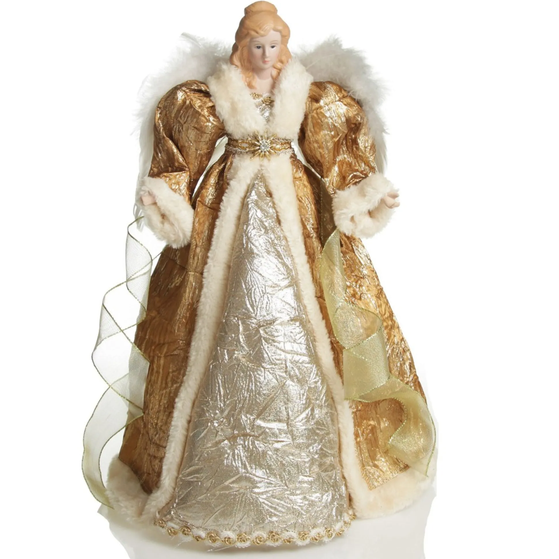 Deluxe Gold Angel Christmas Tree Topper Ornament Tree Toppers|