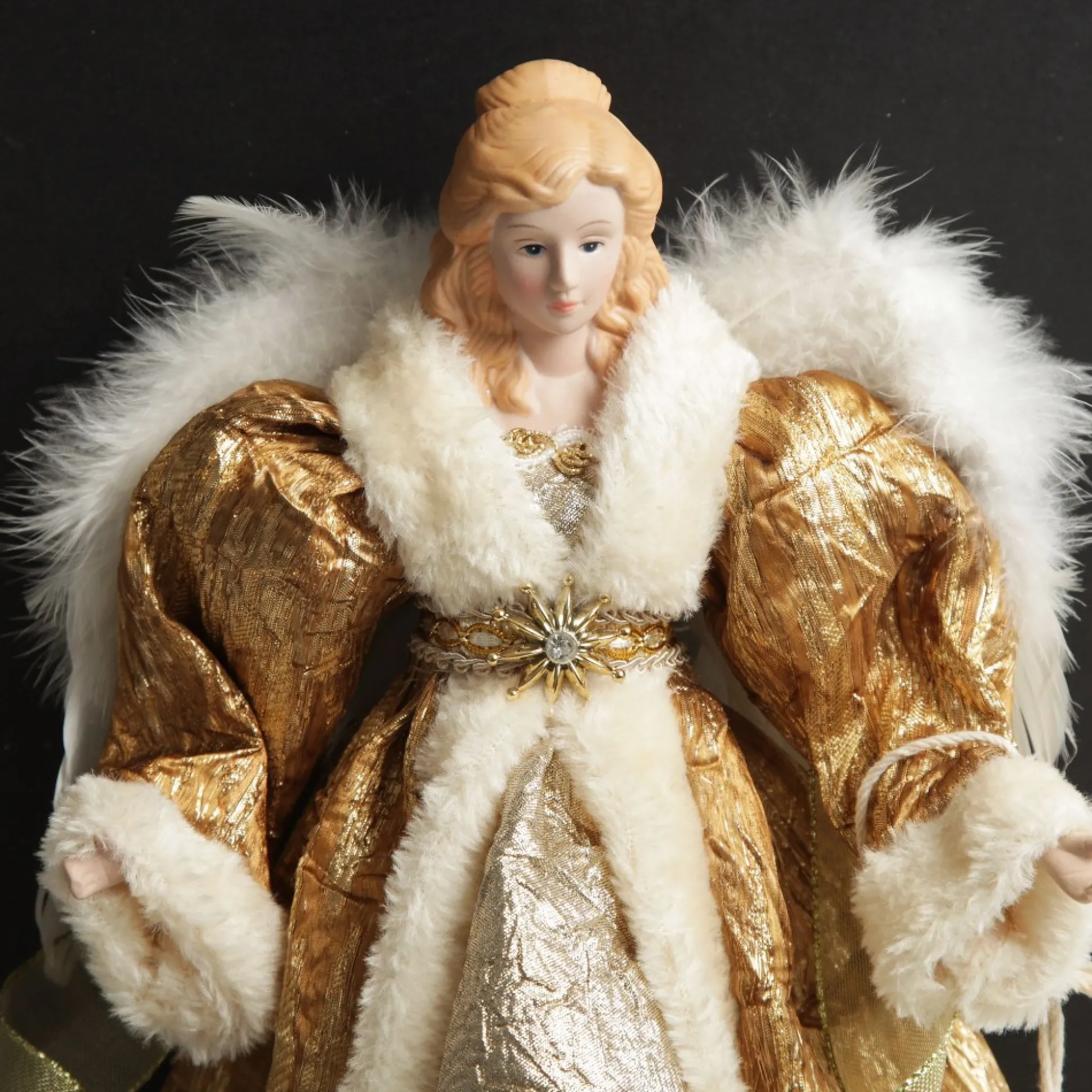 Deluxe Gold Angel Christmas Tree Topper Ornament Tree Toppers|