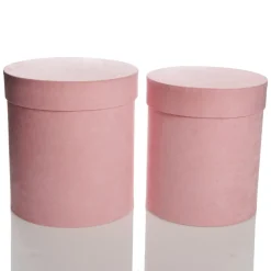 Deluxe Pink Suede Round Giftbox Gift Wrap, Boxes, Bags & Tags|