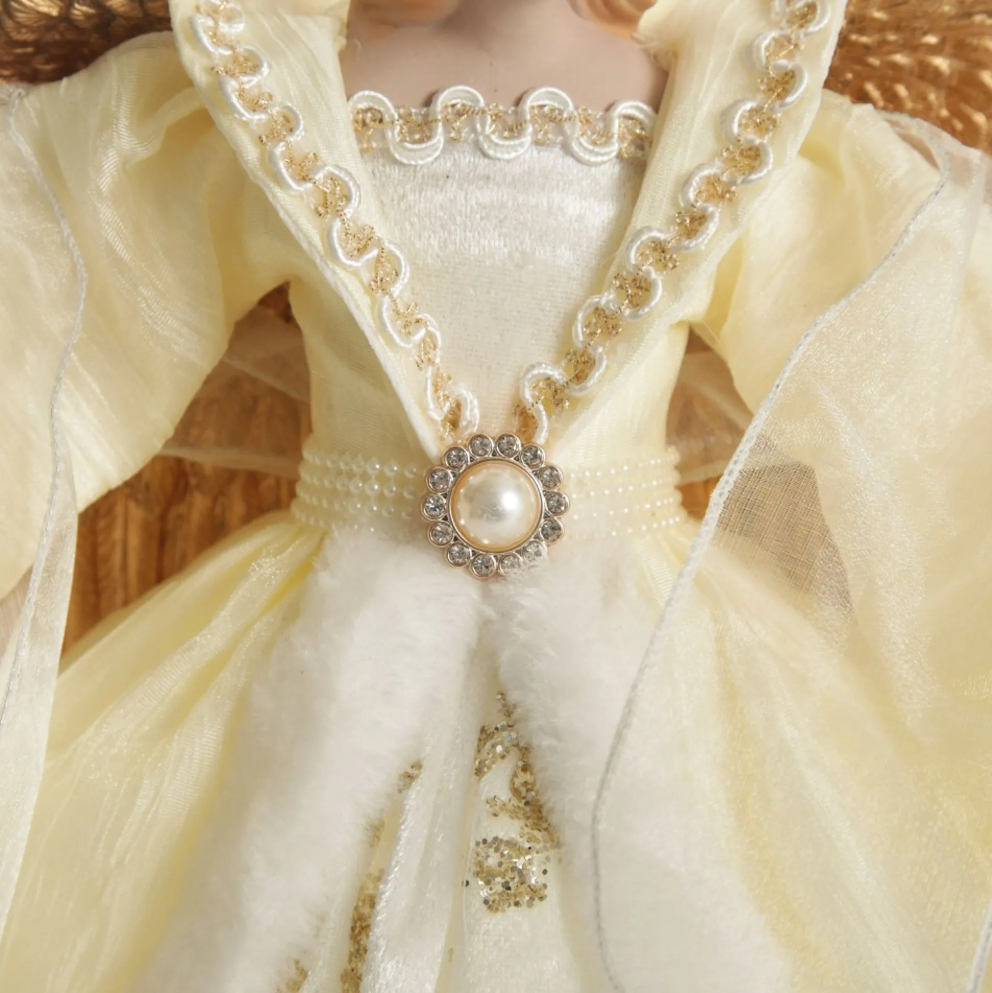 Elegant Ivory and Gold Christmas Angel Tree Topper Tree Toppers|