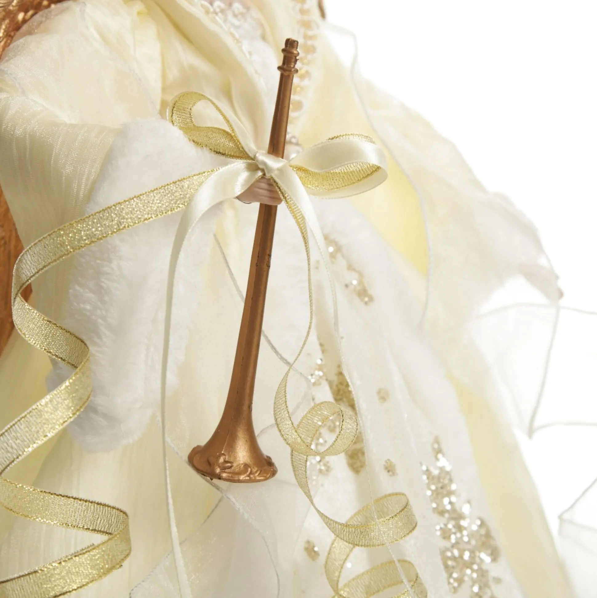 Elegant Ivory and Gold Christmas Angel Tree Topper Tree Toppers|