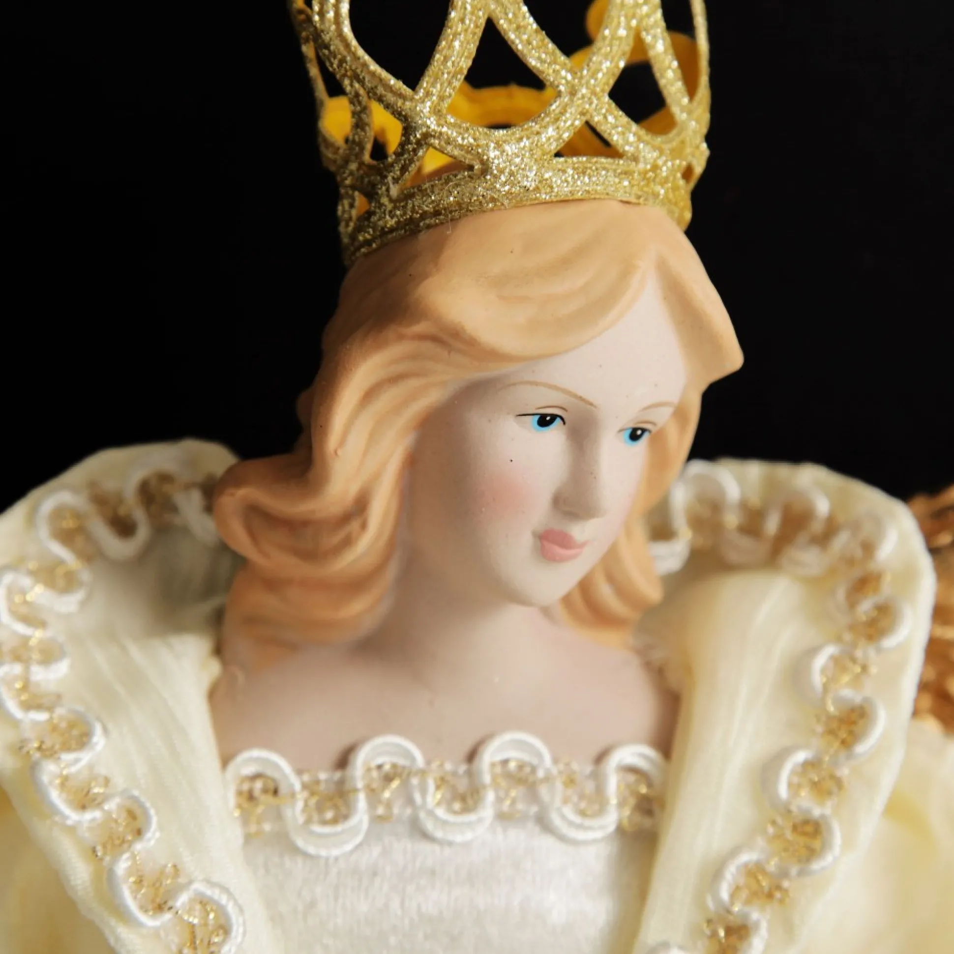 Elegant Ivory and Gold Christmas Angel Tree Topper Tree Toppers|