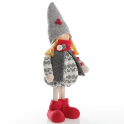 Elsa Cute Christmas Dress up Ornament in Grey Knit Dress Christmas Figurines|