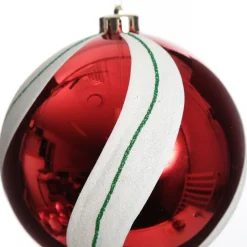 Extra Large Red Swirl Candy Cane Christmas Bauble Decorative Christmas Baubles|