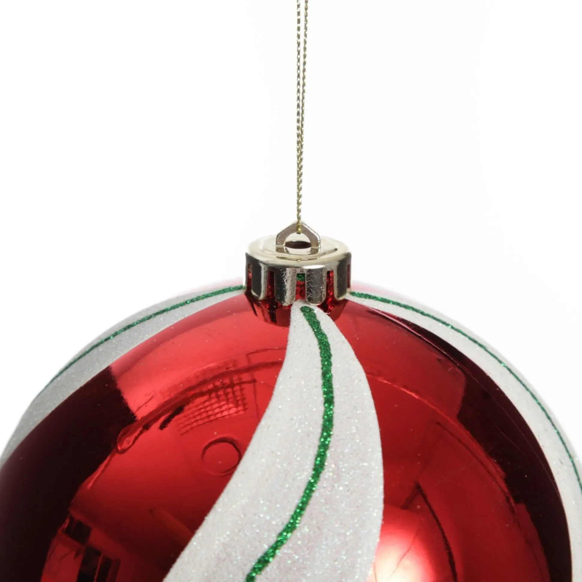 Extra Large Red Swirl Candy Cane Christmas Bauble Decorative Christmas Baubles|