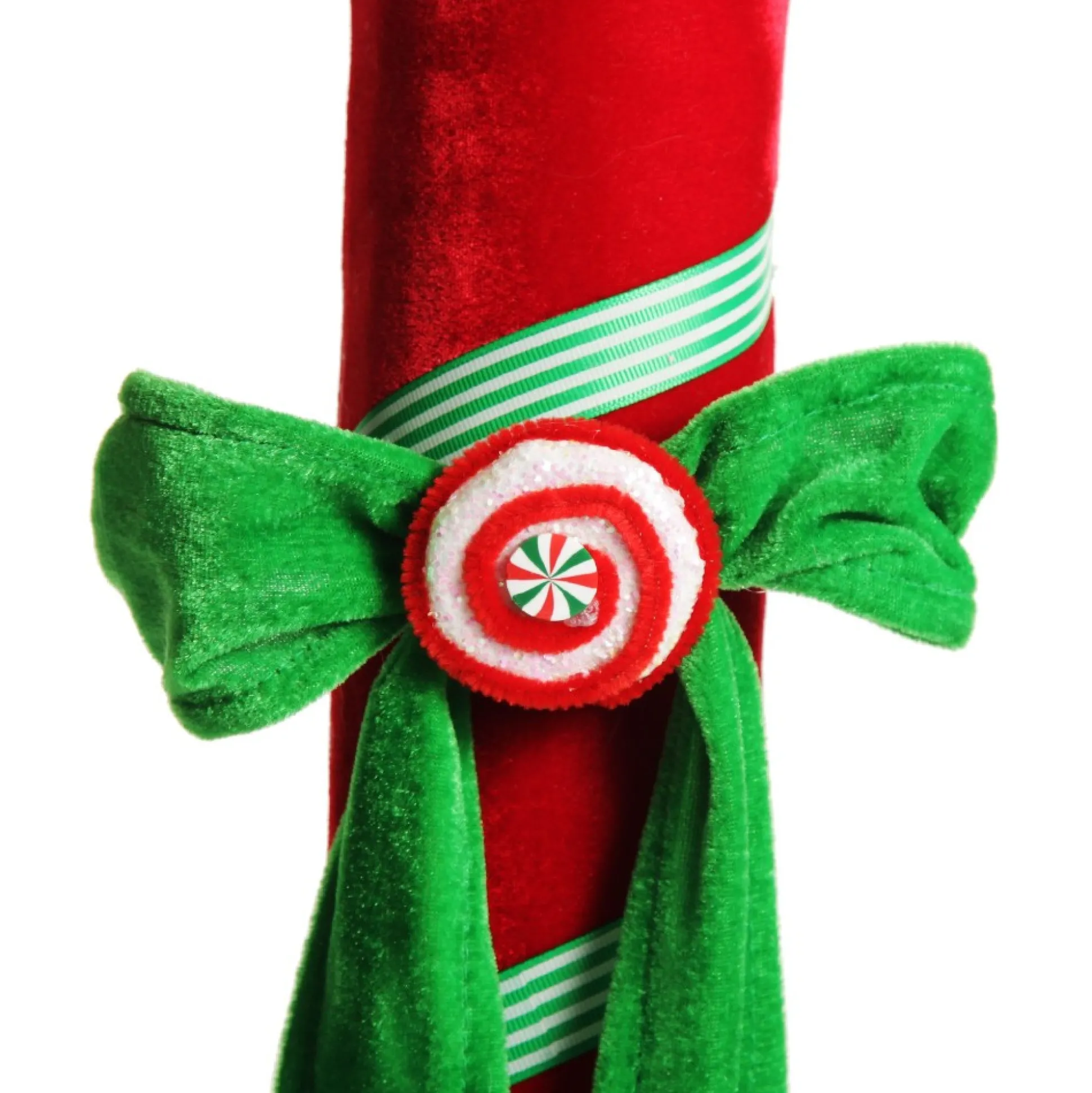 Extra Large Red Velvet Candy Cane Decoration Christmas Tree Decorations|