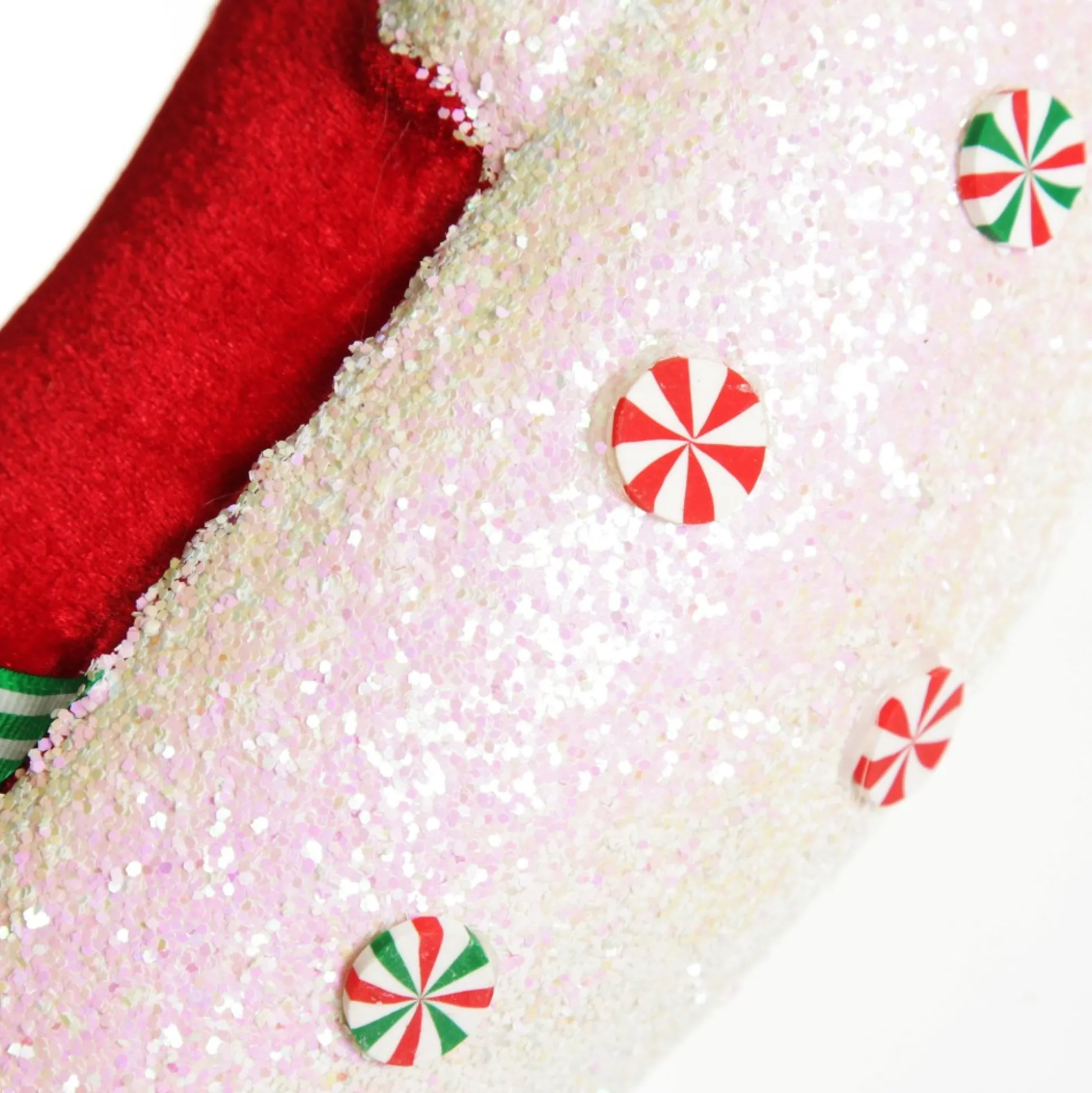 Extra Large Red Velvet Candy Cane Decoration Christmas Tree Decorations|