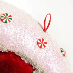 Extra Large Red Velvet Candy Cane Decoration Christmas Tree Decorations|