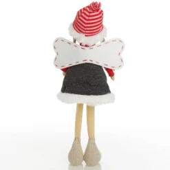 Fabric Standing Angel Star - Grey Dress Christmas Angels|