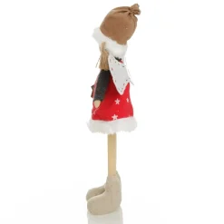 Fabric Standing Angel Star - Red Dress Christmas Angels|