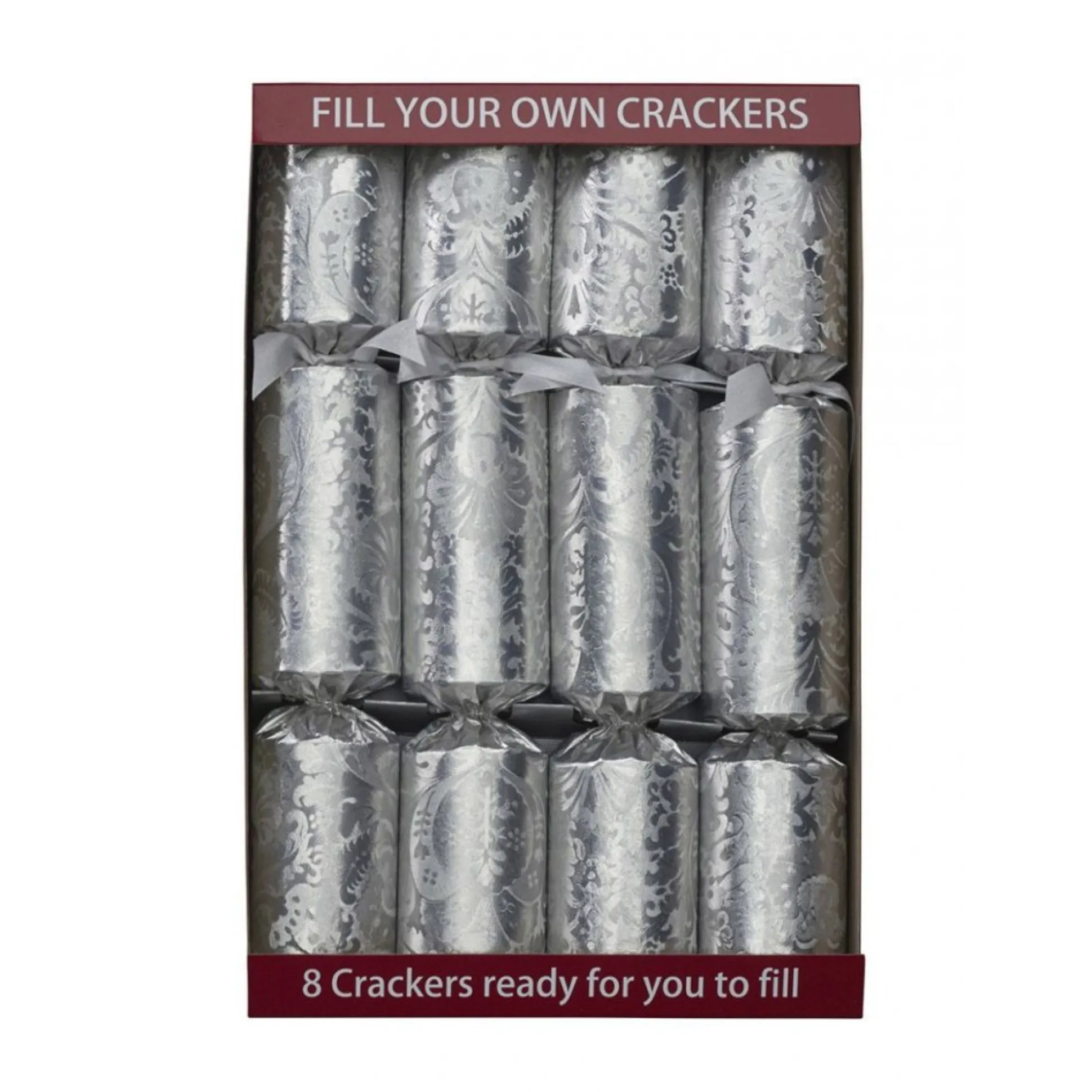 Fill Your Own Christmas Crackers - Silver Decadence - Set of 8 Christmas Bon Bons|Fill Your Own Christmas Crackers - Silver Decadence - Set Of 8
