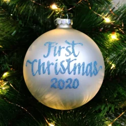 First Christmas Boy Personalised Christmas Bauble Personalised Baubles|