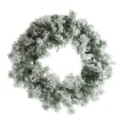 Flocked Alpine Christmas Wreath Christmas Wreaths|