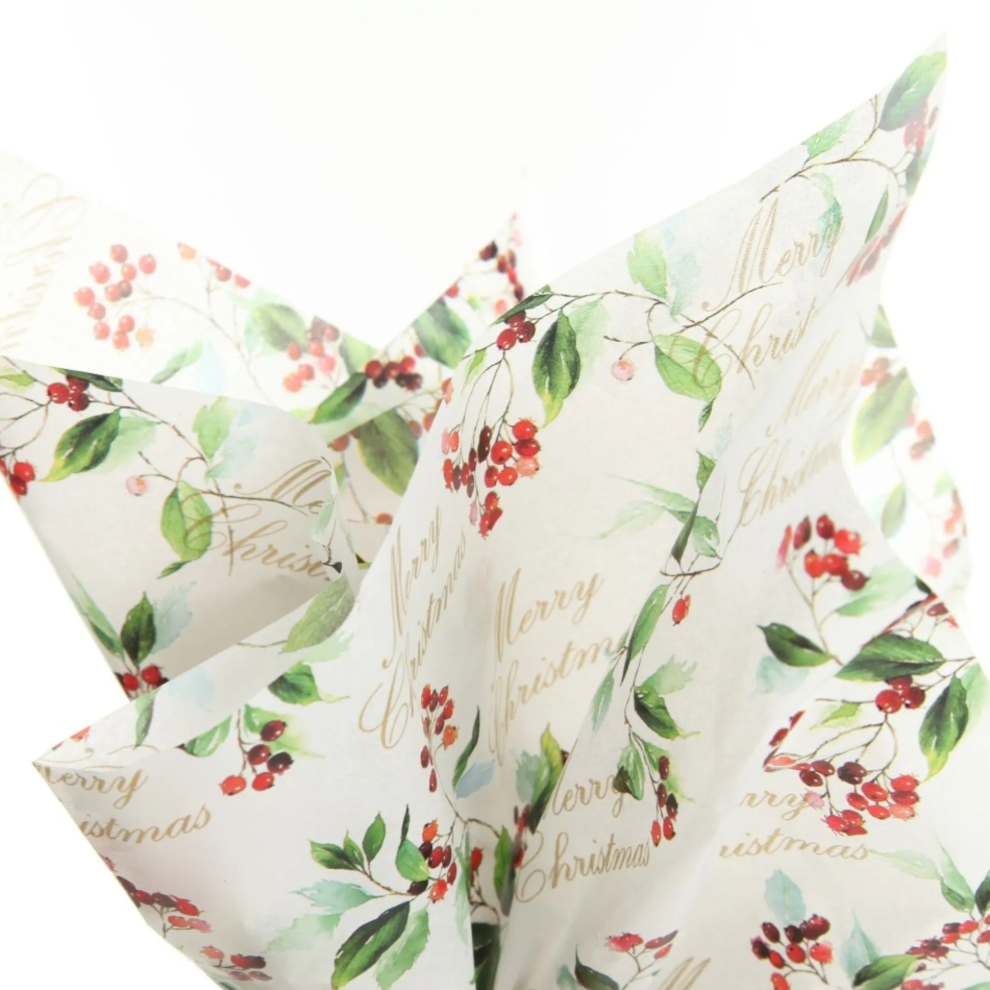 Floral Merry Christmas and Red Tissue Paper Wrap 10 Pack Gift Wrap, Boxes, Bags & Tags|