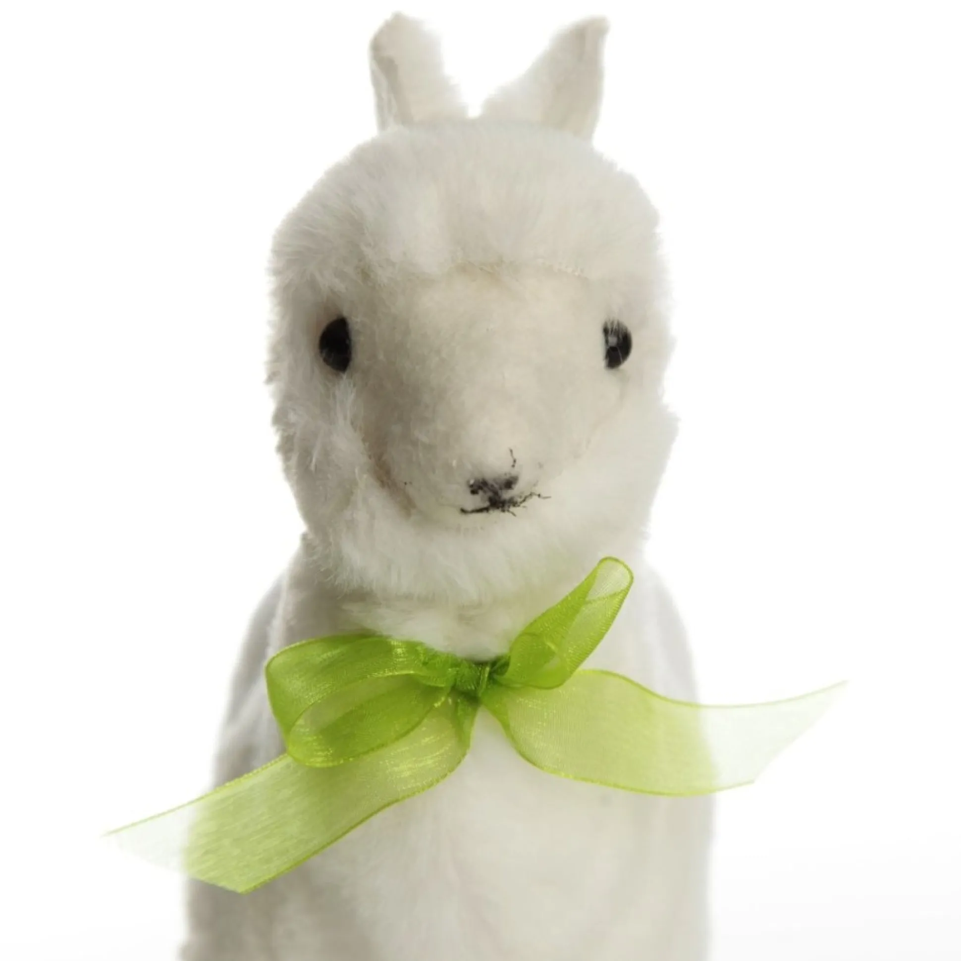 Fluffy White Llama with Green Bow Christmas Birds And Animals|