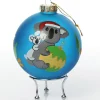 Frosted Blue Australiana Koala Christmas Bauble Personalised Baubles|