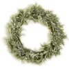 Frosted Green Leaf Christmas Wreath with White Berries Christmas Wreaths|